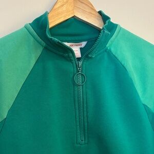 Joe Fresh Green Quarter-Zip Pullover